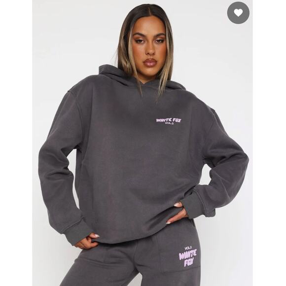 White Fox Offstage Hoodie Volcanic Size S/M NWT - Picture 2 of 2